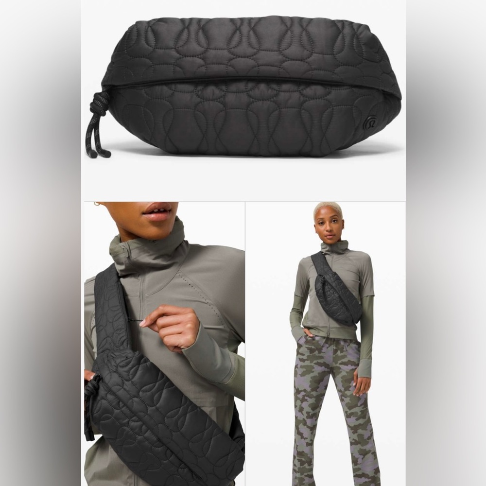 Lululemon Quilted Embrace Belt Bag Vol 3L in Black Athleisure Quiet Luxury